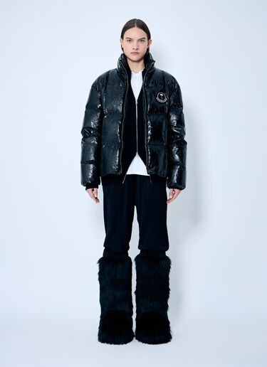 8 Moncler Palm Angels Simoom Short Down Jacket Black mpa0359003