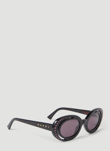 Marni Zion Canyon Diamante Sunglasses Black mni0252002