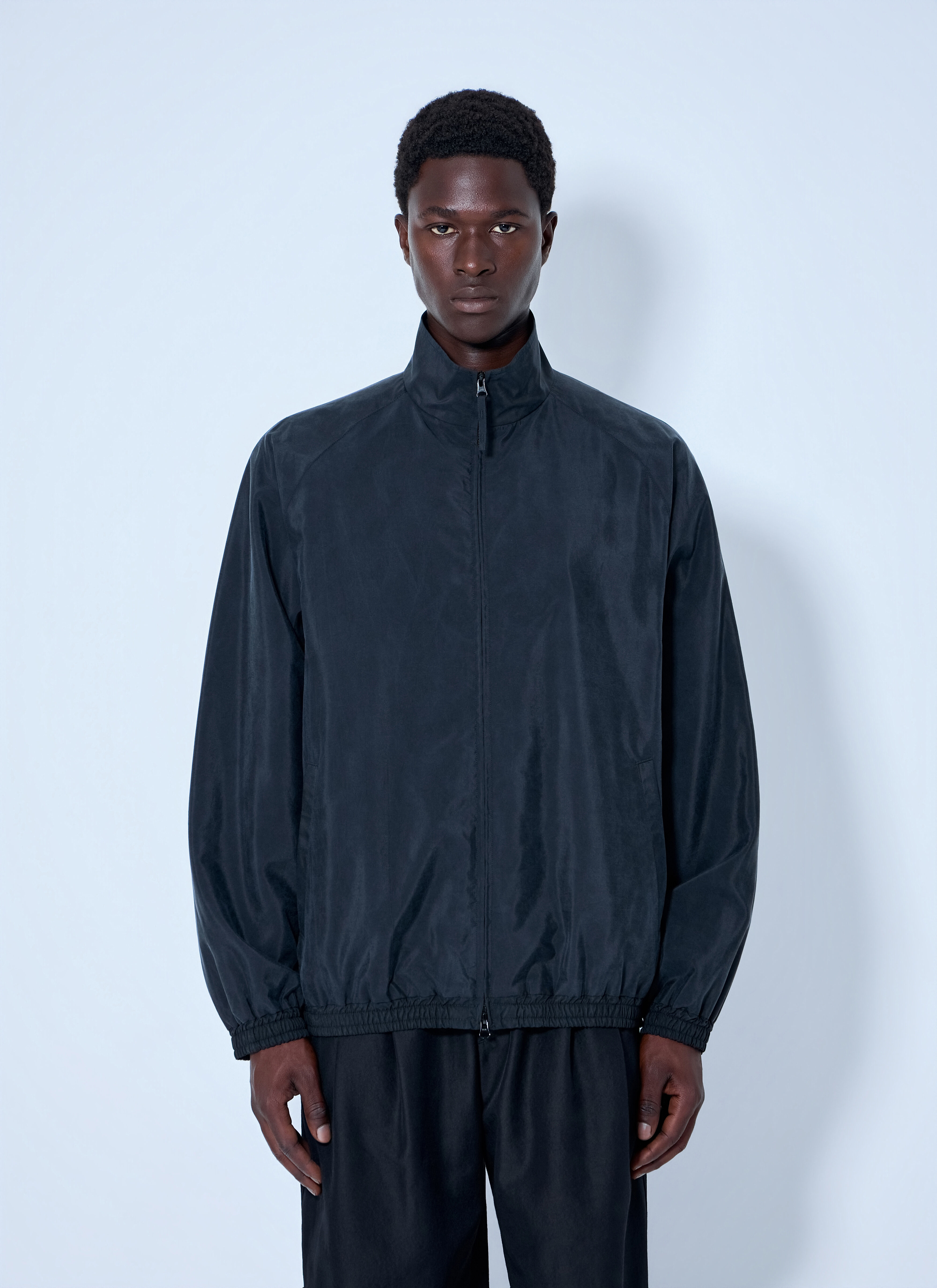ssstein Men's' Silk Nylon Track Jacket in Black | LN-CC®