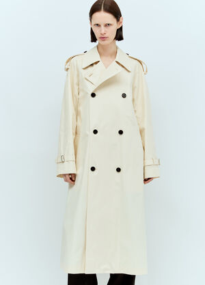 TOTEME Long Gabardine Trench Coat Beige tot0257024