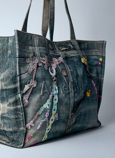 Acne Studios 로고 숄더 토트백  블루 acn0360001