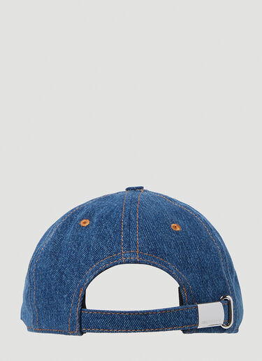 Burberry Logo Denim Baseball Cap Blue bur0253076