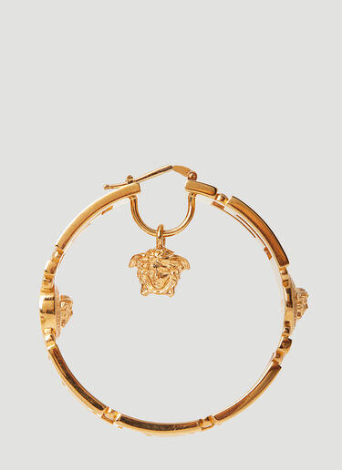 Greca Loop Earrings Versace Greca Loop Earrings Gold ver0255037
