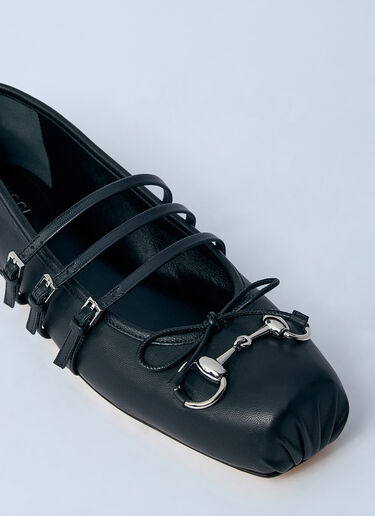 Gucci Horsebit Ballerina Flats Black guc0259033