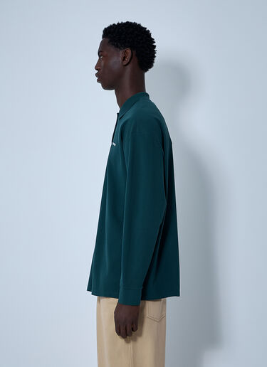 Miu Miu Logo Motif Polo Shirt Green miu0161005