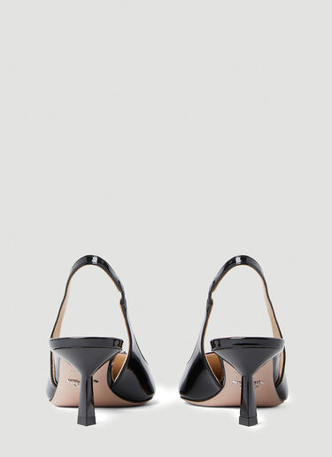 Prada Patent Slingback Kitten Heels Black pra0253008