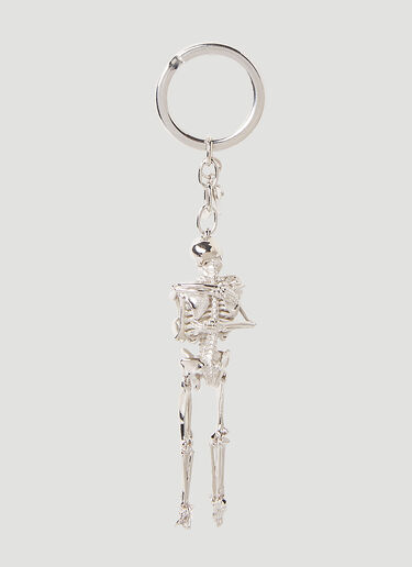 Raf Simons Kissing Skeleton Keyring Silver raf0150028