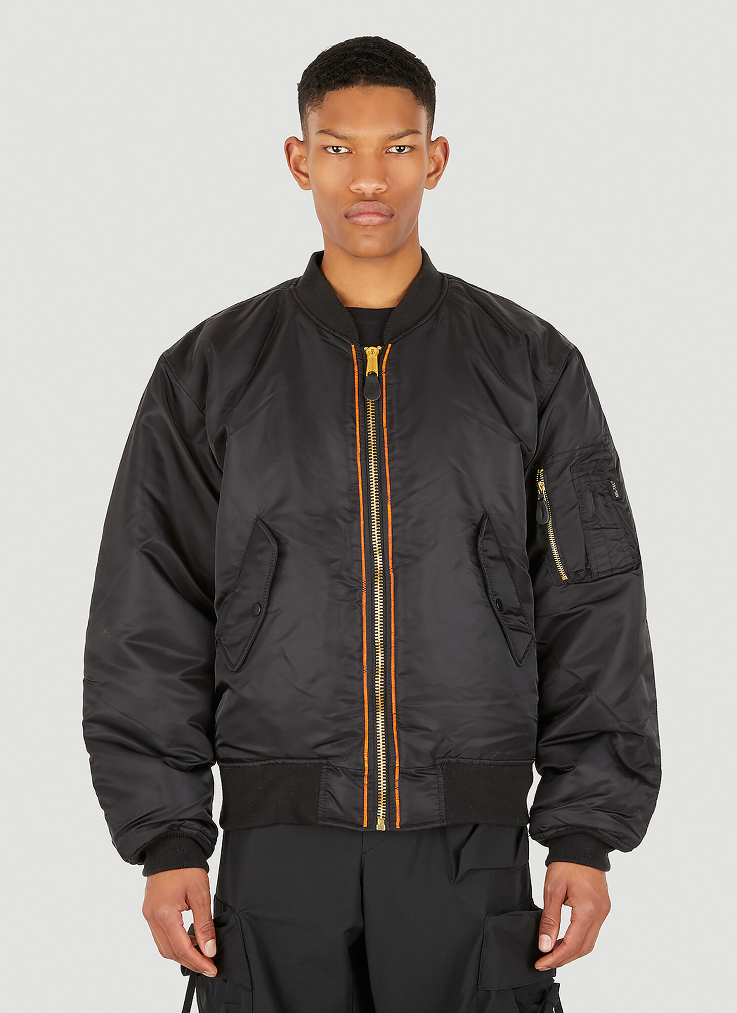 Deadhype Dollar Sign Bomber Jacket In Black