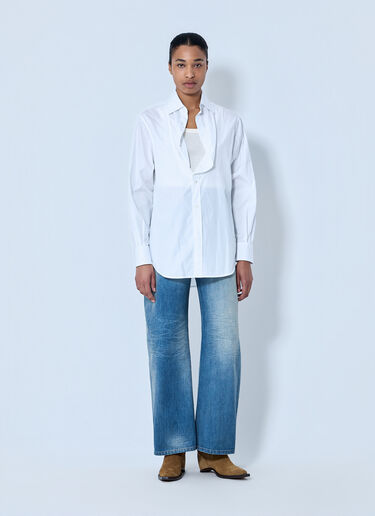 Maison Margiela White Folded V-Neck Collar Shirt White mla0264053