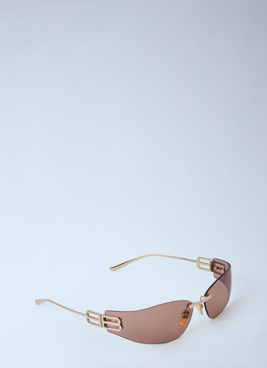 Balenciaga Gossip 无框 Logo 太阳镜 粉色 bal0263053