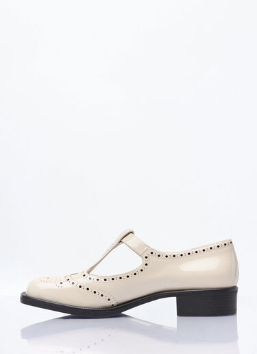 Miu Miu Patent Leather Mary Jane Shoes Ivory miu0258022
