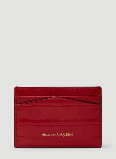 Alexander McQueen Skull Motif Cardholder Red amq0249073