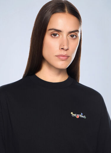 Arrow Glass Flower Regular Logo T-Shirt Off-White Arrow Glass Flower Regular Logo T-Shirt Black ofw0262035