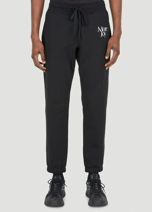 More Joy Logo Embroidered Classic Track Pants Black mjy0347022