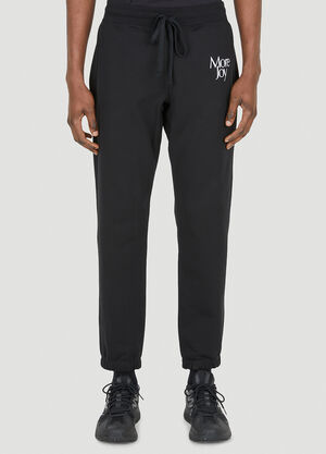 More Joy Logo Embroidered Classic Track Pants Black mjy0347073