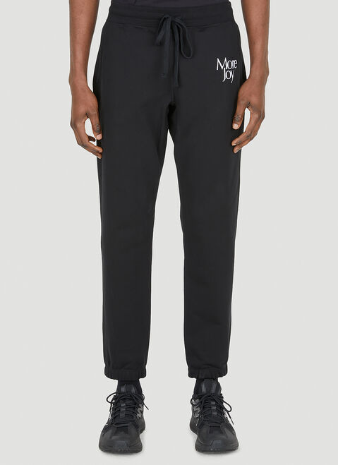 More Joy Logo Embroidered Classic Track Pants Black mjy0347068