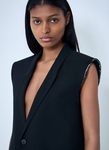 Rick Owens Sleeveless Tailored Blazer Black ric0263046