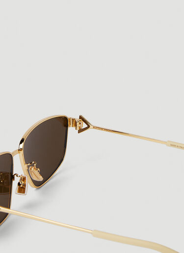 Bottega Veneta Classic Aviator Sunglasses Gold bov0250089