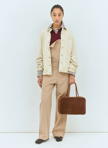 Miu Miu Beau Suede Handbag Brown miu0258026