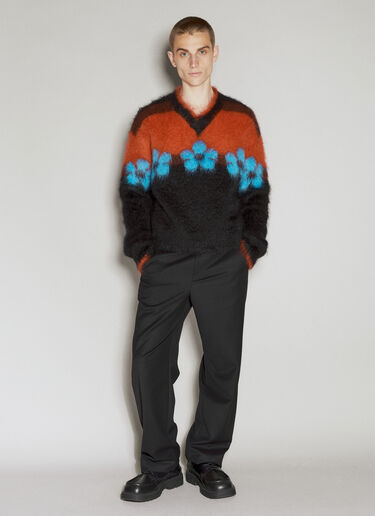 Marni Mohair Flower Sweater Black mni0155004