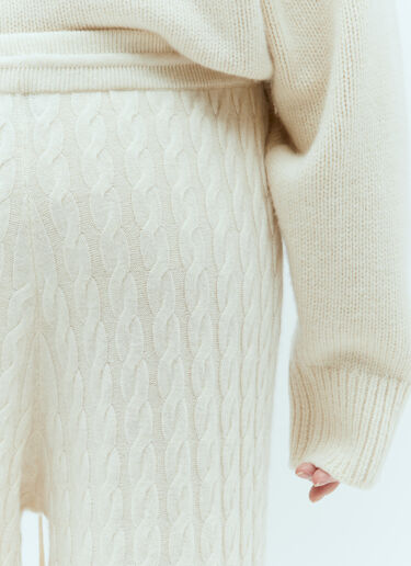 TOTEME Cable Knit Pants Beige tot0255021