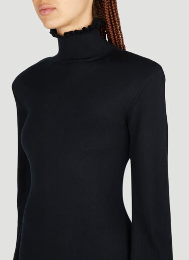 Sportmax Ruffled Neck Dress Black spx0251005