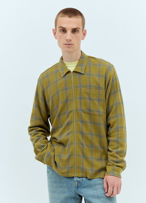 Burberry Twisted Yarn Plaid Shirt Brown bur0158003