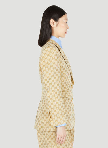 Gucci GG Supreme Canvas Suit Blazer Beige guc0253039