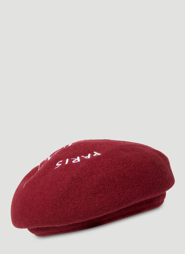 Kenzo Embroidered Beret Burgundy knz0250053