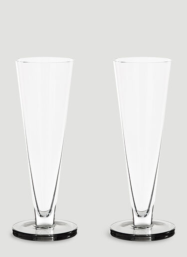 Tom Dixon Set of Two Flute Glasses White wps0644113
