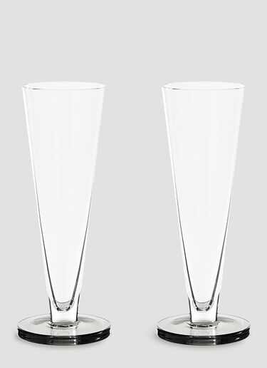 Set of Two Flute Glasses Tom Dixon Set of Two Flute Glasses White wps0644113