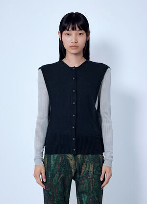 Kiko Kostadinov Guillemot Cocoon Cardigan Black kko0265007