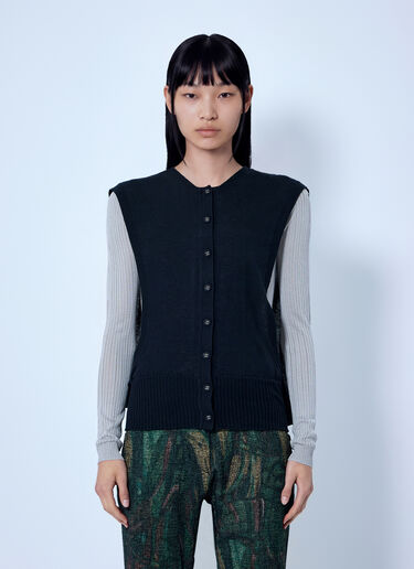 Kiko Kostadinov Guillemot Cocoon Cardigan Black kko0265007