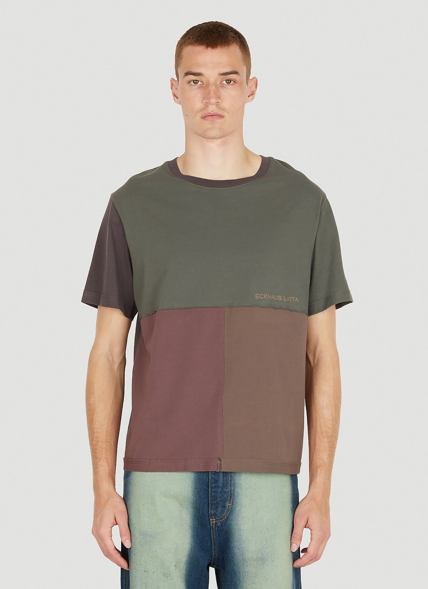 Eckhaus Latta Lapped T-shirt Male Grey