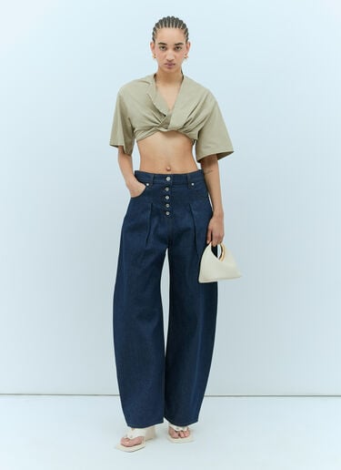 Jacquemus ル デニーム オヴァロ ジーンズ  ブルー jac0256026