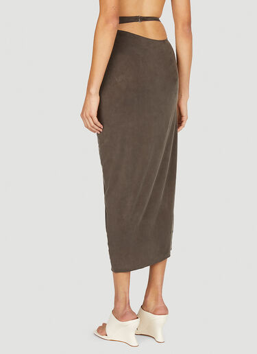 Jacquemus La Jupe Espelho Skirt Brown jac0251013