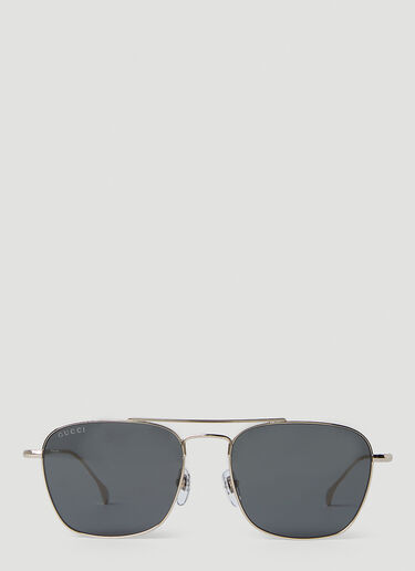 Gucci Light Banana Aviator Sunglasses Silver guc0150309