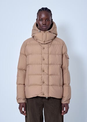 Moncler Maya 70 Hooded Short Down Jacket Brown mon0266002