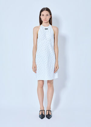 Miu Miu Cady Eyelet Lace Mini Dress White miu0266006