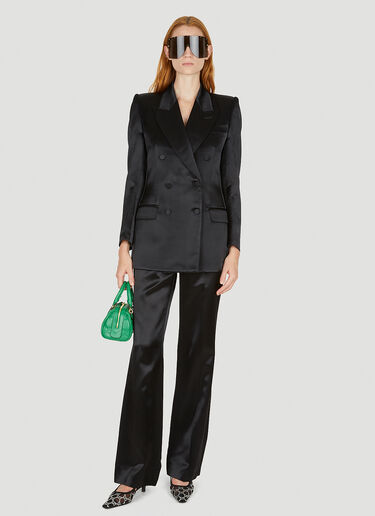 Gucci Zip Through Satin Suit Pants Black guc0250046