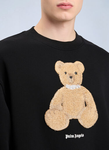 LN-CC® - Palm Angels: Bear Sweatshirt - Black Palm Angels Bear Sweatshirt Black pma0164075