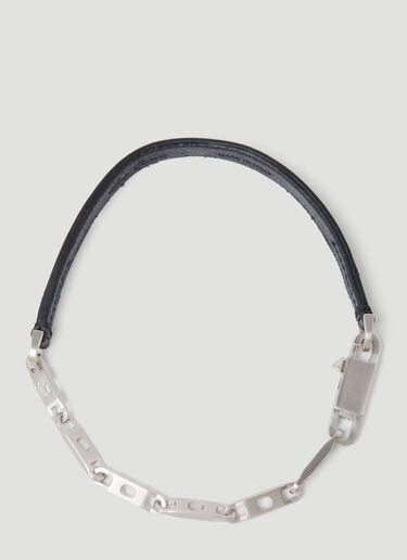 Rick Owens Chain Choker Necklace Black ric0153043