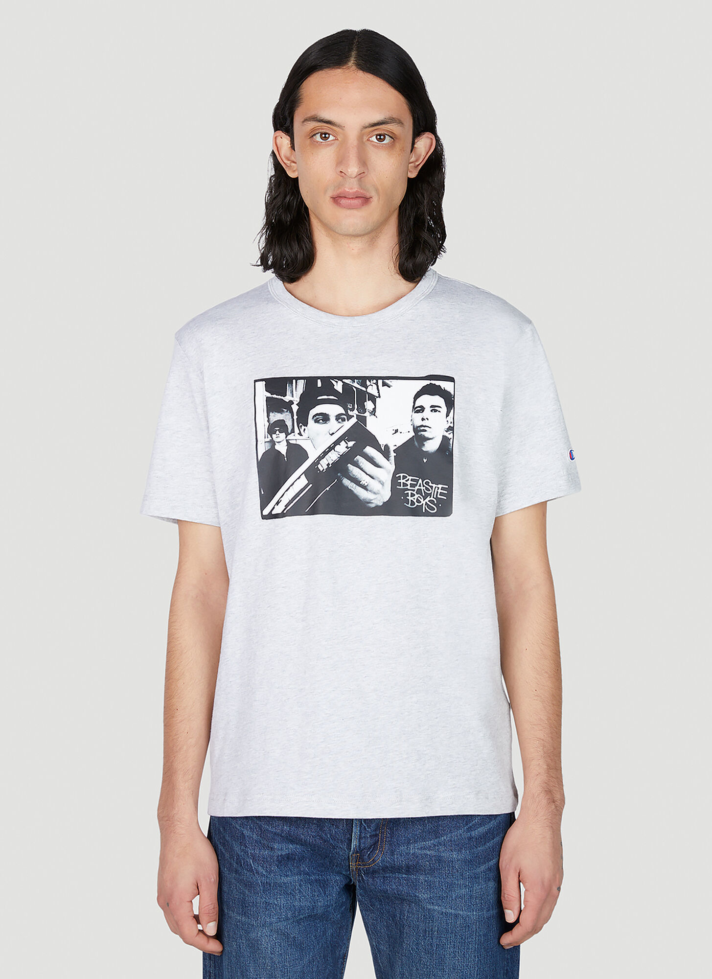 Champion X Beastie Boys Graphic Print T-shirt Male Grey