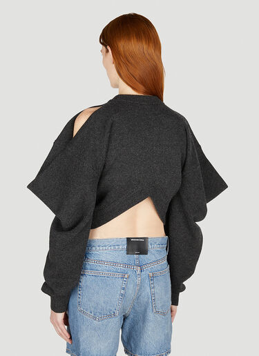 Inverted Cropped Sweater Alexander Wang Inverted Cropped Sweater Black awg0251005
