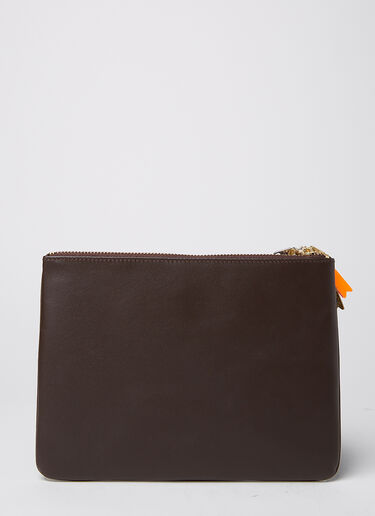 Comme des Garçons Wallet 徽标拉链头钱包 棕色 cdw0351027