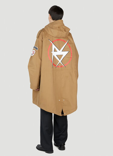 Raf Simons x Fred Perry Printed Parka Coat Camel rsf0152001