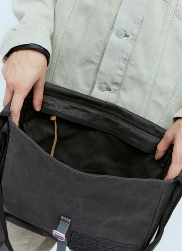 Acne Studios Logo Patch Messenger Bag Grey acn0154053