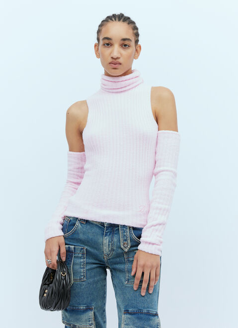 Blumarine テディニット製ハイネックトップ グレー blm0254007