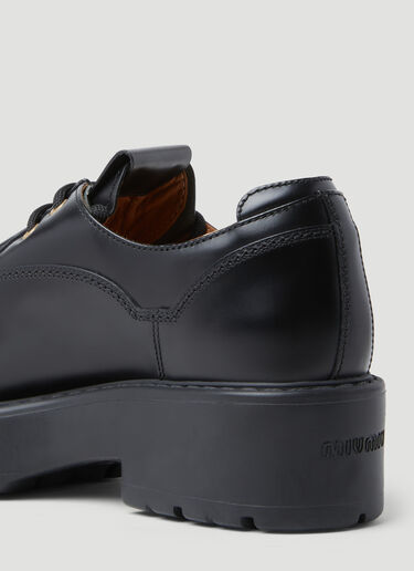 Logo Lace-up Shoes Miu Miu Logo Lace-up Shoes Black miu0254033