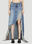 Miu Miu Destroyed Denim Skirt Black lmu0253001